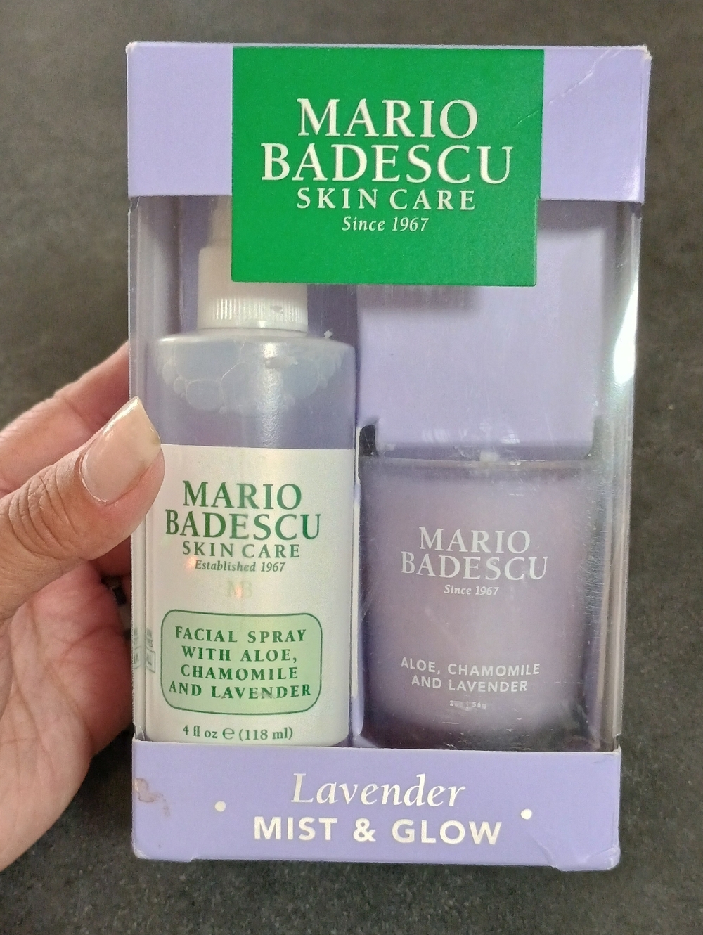 Mario Badescu Lavender Mist & Glow Facial Spray and Candle Set